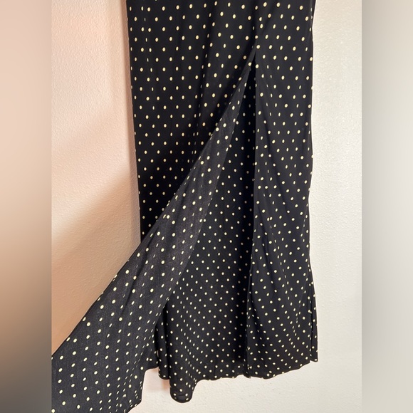 ROTATE Birger Christensen Camera Polka-Dot Maxi High Slit Skirt Size 2 - Picture 3 of 12